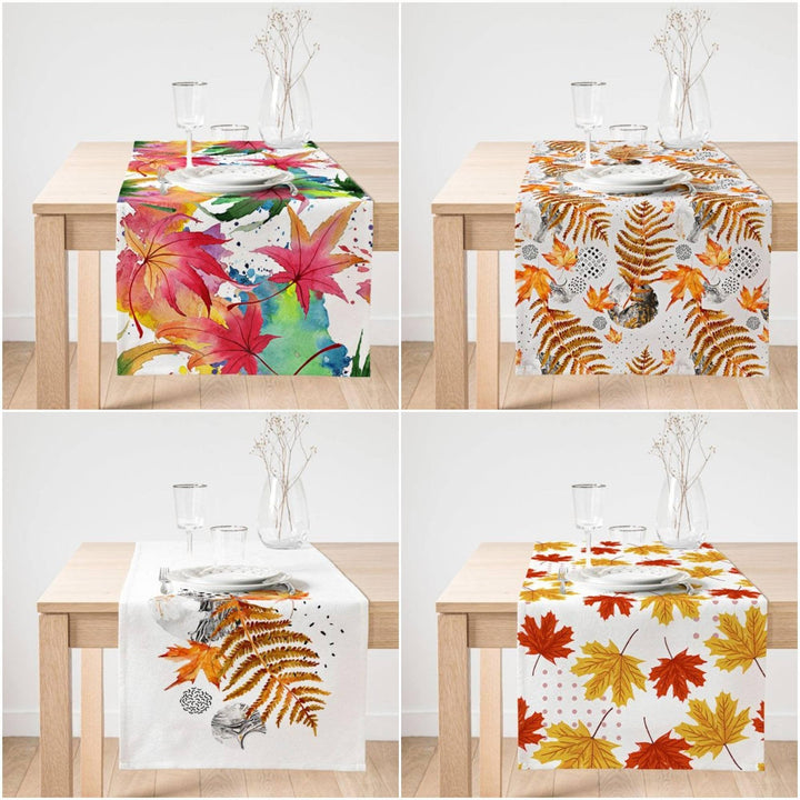 Fall Trend Table Runner|High Quality Leaves Table Runner|Orange Home Decor|Farmhouse Table Decor|Autumn Home Decor|Fall Theme Tablecloth