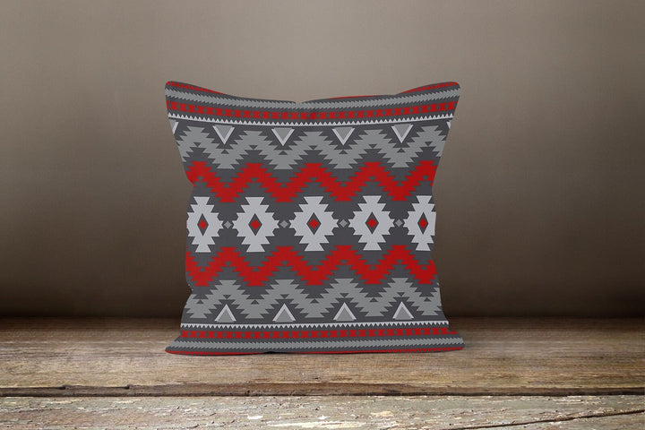 Rug Design Pillow Covers|Terracotta Southwestern Cushion| Decorative Aztec Print Ethnic Home Decor|Farmhouse Style Geometric Pillow Case