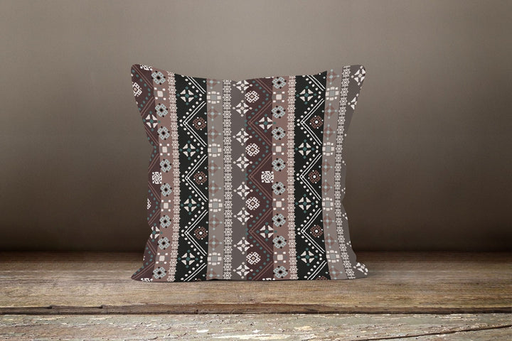 Rug Design Pillow Cover|Terracotta Southwestern Cushion Case|Decorative Aztec Print Ethnic Home Decor|Farmhouse Style Geometric Pillows Case