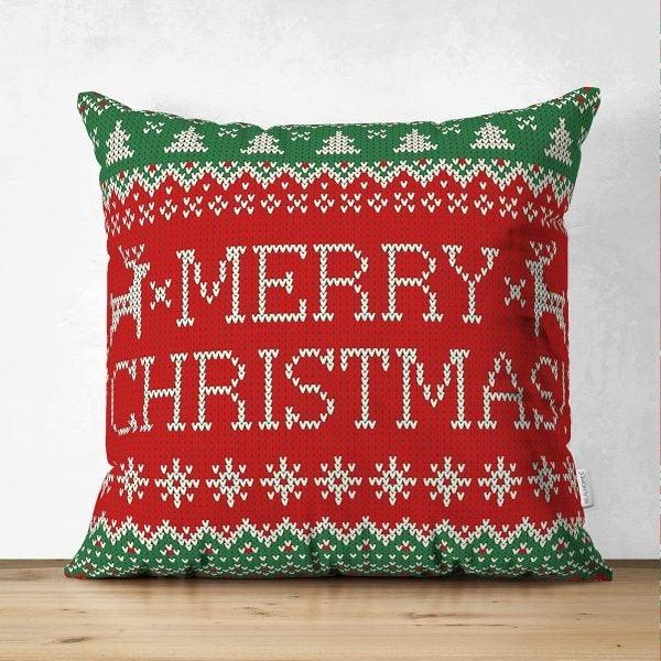 Christmas Pillow Cover|Merry Christmas Home Decor|Suede Winter Trend Pillow Case|Housewarming Xmas Gift Idea|Christmas Throw Pillow Cover