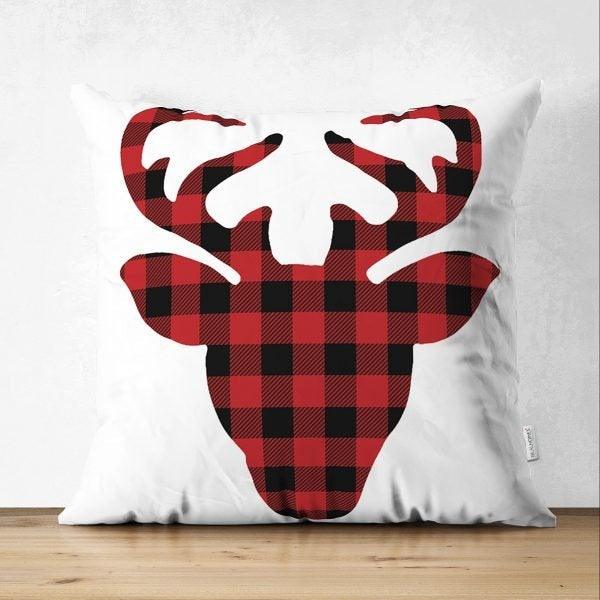 Christmas Pillow Cover|Christmas Deer Home Decor|Suede Winter Trend Pillow Case|Housewarming New Year Gift|Merry Xmas Throw Pillow Cover