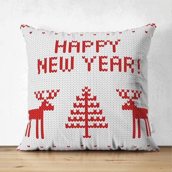 Christmas Pillow Cover|Christmas Deer Home Decor|Suede Winter Trend Pillow Case|Housewarming New Year Gift|Merry Xmas Throw Pillow Cover