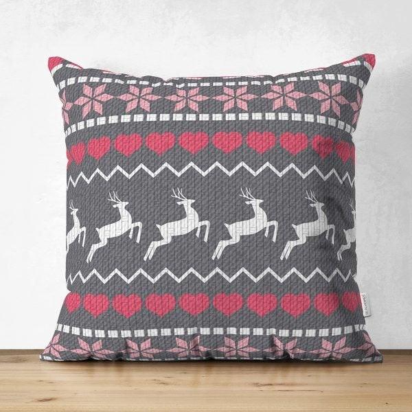 Christmas Pillow Cover|Christmas Deer Home Decor|Suede Winter Trend Pillow Case|Housewarming Xmas Gift Idea|Christmas Throw Pillow Cover