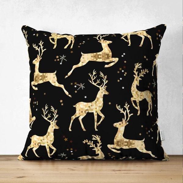 Christmas Pillow Cover|Christmas Deer Home Decor|Suede Winter Trend Pillow Case|Housewarming Xmas Gift Idea|Christmas Throw Pillow Cover