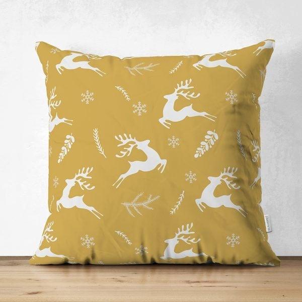 Christmas Pillow Cover|Christmas Deer Home Decor|Suede Winter Trend Pillow Case|Housewarming Xmas Gift Idea|Christmas Throw Pillow Cover