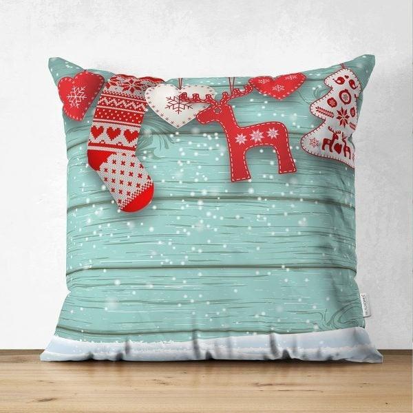 Christmas Pillow Cover|Christmas Deer Home Decor|Suede Winter Trend Pillow Top|Housewarming Xmas Gift Idea|Christmas Tree Throw Pillow Cover