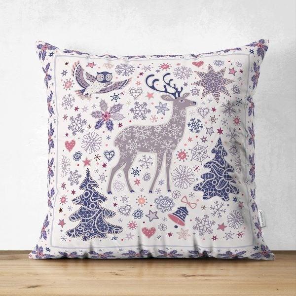 Christmas Pillow Cover|Christmas Deer Home Decor|Suede Winter Trend Pillow Case|Housewarming Xmas Gift Idea|Christmas Throw Pillow Cover