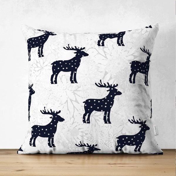 Christmas Pillow Cover|Christmas Deer Home Decor|Suede Winter Trend Pillow Case|Housewarming Xmas Gift Idea|Christmas Throw Pillow Cover