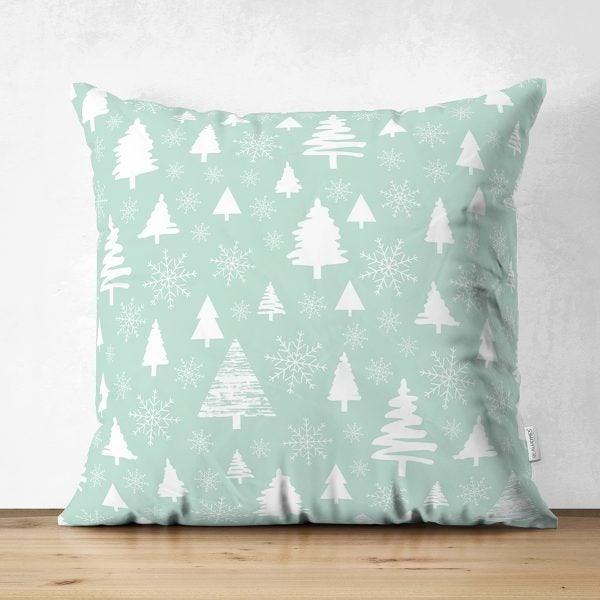 Winter Pillow Cover|Pine Tree Home Decor|Suede Winter Pillow Case|Housewarming Xmas Gift Idea|Pine Tree Throw Pillow Cover|Farmhouse Pillow