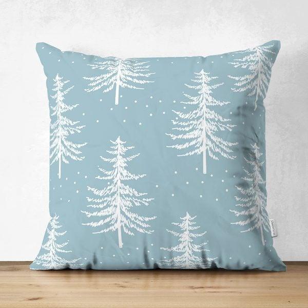 Winter Pillow Cover|Pine Tree Home Decor|Suede Winter Pillow Case|Housewarming Xmas Gift Idea|Pine Tree Throw Pillow Cover|Farmhouse Pillow