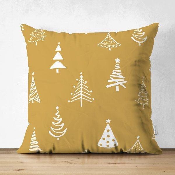 Winter Pillow Cover|Pine Tree Home Decor|Suede Winter Pillow Case|Housewarming Xmas Gift Idea|Pine Tree Throw Pillow Cover|Farmhouse Pillow