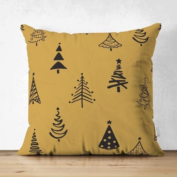 Winter Pillow Cover|Pine Tree Home Decor|Suede Winter Pillow Case|Housewarming Xmas Gift Idea|Pine Tree Throw Pillow Cover|Farmhouse Pillow