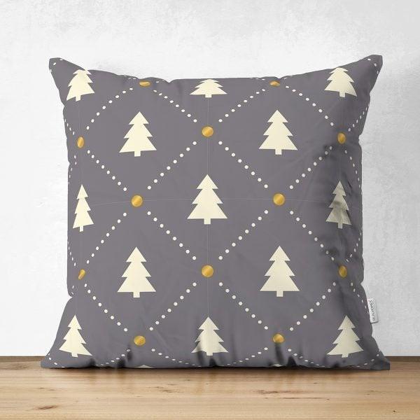 Winter Pillow Cover|Pine Tree Home Decor|Suede Winter Pillow Case|Housewarming Xmas Gift Idea|Pine Tree Throw Pillow Cover|Farmhouse Pillow