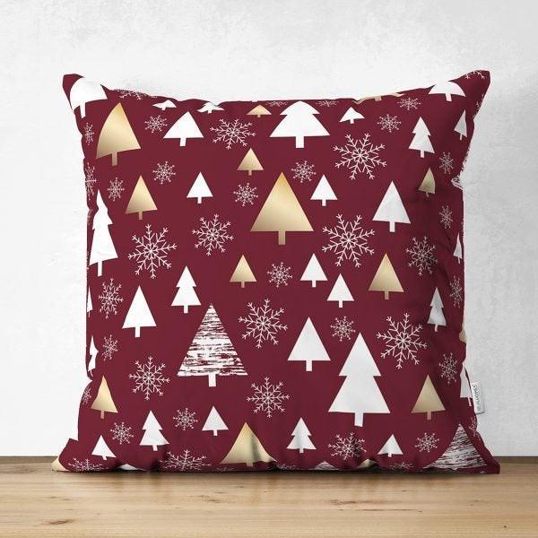 Winter Pillow Cover|Pine Tree Home Decor|Suede Winter Pillow Case|Housewarming Xmas Gift Idea|Pine Tree Throw Pillow Cover|Farmhouse Pillow