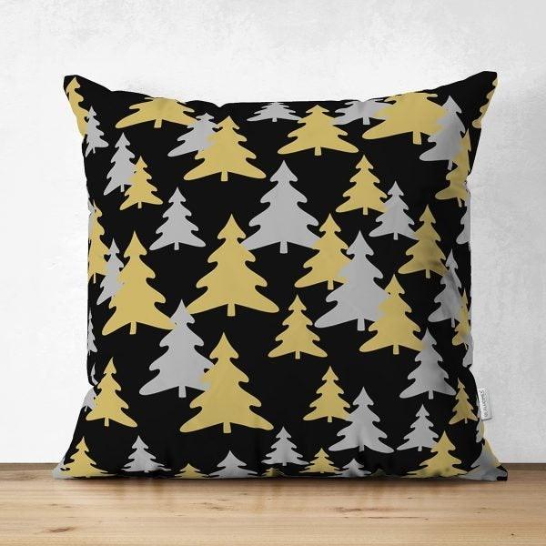 Winter Pillow Cover|Pine Tree Home Decor|Suede Winter Pillow Case|Housewarming Xmas Gift Idea|Pine Tree Throw Pillow Cover|Farmhouse Pillow