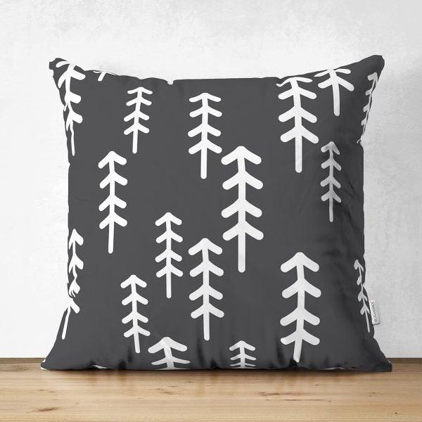 Winter Pillow Cover|Pine Tree Home Decor|Suede Winter Pillow Case|Housewarming Xmas Gift Idea|Pine Tree Throw Pillow Cover|Farmhouse Pillow