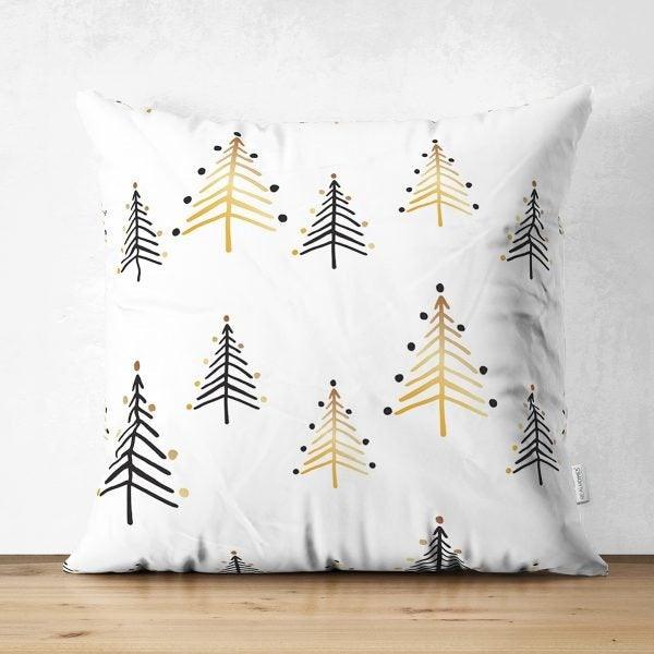 Winter Pillow Cover|Pine Tree Home Decor|Suede Winter Pillow Case|Housewarming Xmas Gift Idea|Pine Tree Throw Pillow Cover|Farmhouse Pillow