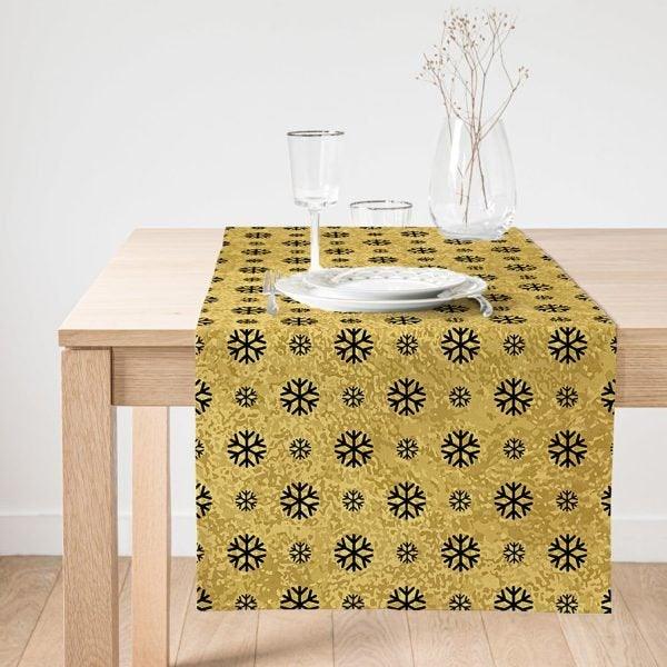 Snowflake Table Runner|Winter Trend Table Top|Snowflake Home Decor|Xmas Table Decor|Farmhouse Style Tablecloth|Christmas Kitchen Decor