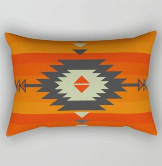 Southwestern Pillow Cover|Rug Design Cushion Case|Aztec Print Home Decor|Decorative Tribal Throw Pillowtop|Geometric Authentic Pillowcase