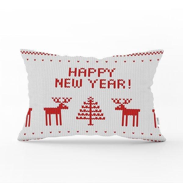 Christmas Pillow Cover|Christmas Tree Home Decor|Rectangle Winter Pillow Top|Housewarming Xmas Gift Idea|Christmas Deer Throw Pillow Cover