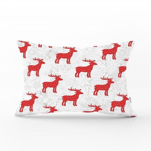 Christmas Pillow Cover|Christmas Deer Home Decor|Rectangle Winter Pillow Top|Housewarming Xmas Gift Idea|Christmas Tree Throw Pillow Cover