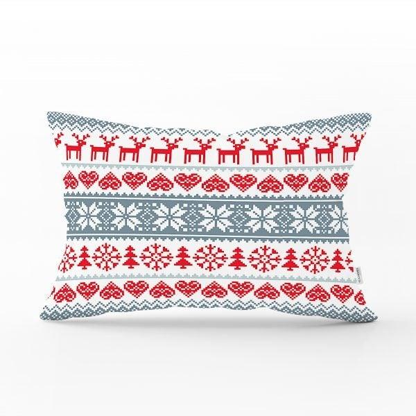 Christmas Pillow Cover|Christmas Deer Home Decor|Rectangle Winter Pillow Top|Housewarming Xmas Gift Idea|Christmas Tree Throw Pillow Cover