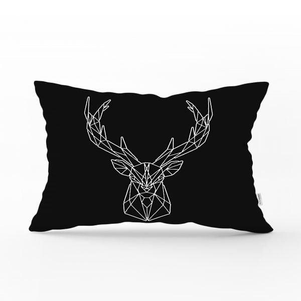 Christmas Pillow Cover|Christmas Deer Home Decor|Rectangle Winter Pillow Top|Housewarming Xmas Gift Idea|Christmas Deer Throw Pillow Cover