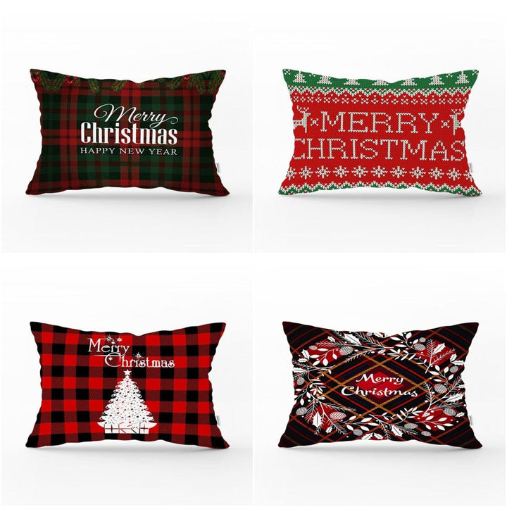 Christmas Pillow Cover|Merry Christmas Home Decor|Rectangle Winter Trend Pillow Case|Housewarming Xmas Gift Idea|Christmas Throw Pillow