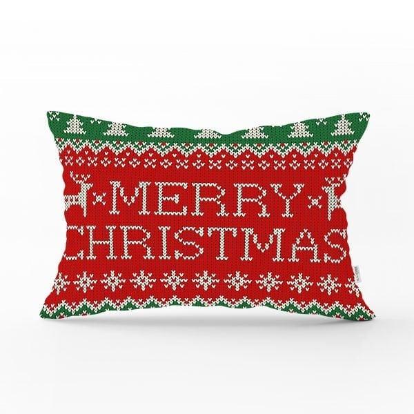 Christmas Pillow Cover|Merry Christmas Home Decor|Rectangle Winter Trend Pillow Case|Housewarming Xmas Gift Idea|Christmas Throw Pillow