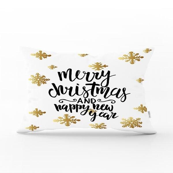 Christmas Pillow Cover|Merry Christmas Home Decor|Rectangle Winter Trend Pillow Case|Housewarming Xmas Gift Idea|Christmas Throw Pillow