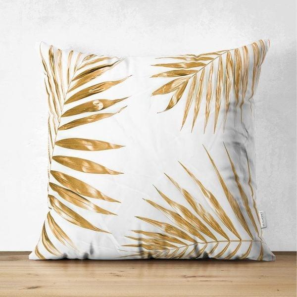 Fall Trend Pillow Cover|Suede Autumn Cushion Case|Gold Leaves Throw Pillow|Decorative Pillow Case|Housewarming Farmhouse Thanksgiving Pillow