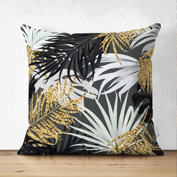 Fall Trend Pillow Cover|Suede Autumn Cushion Case|Gold Leaves Throw Pillow|Decorative Pillow Case|Housewarming Farmhouse Thanksgiving Pillow