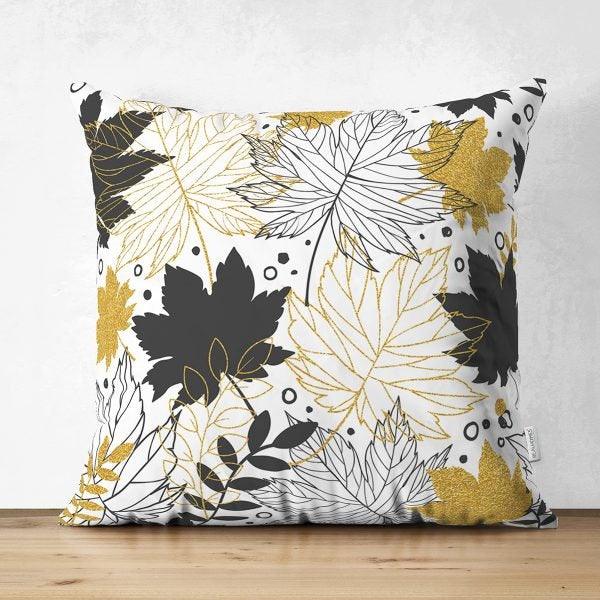 Fall Trend Pillow Cover|Suede Autumn Cushion Case|Pale Color Leaves Throw Pillow|Decorative Pillow Case|Farmhouse Thanksgiving Pillow Cover