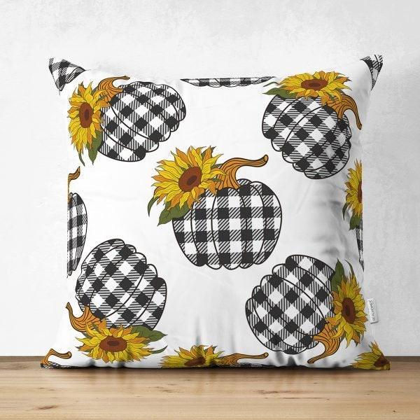 Fall Trend Pillow Cover|Suede Pumpkin Cushion Case|Sunflower Throw Pillow|Decorative Pillow Case|Housewarming Farmhouse Thanksgiving Pillow