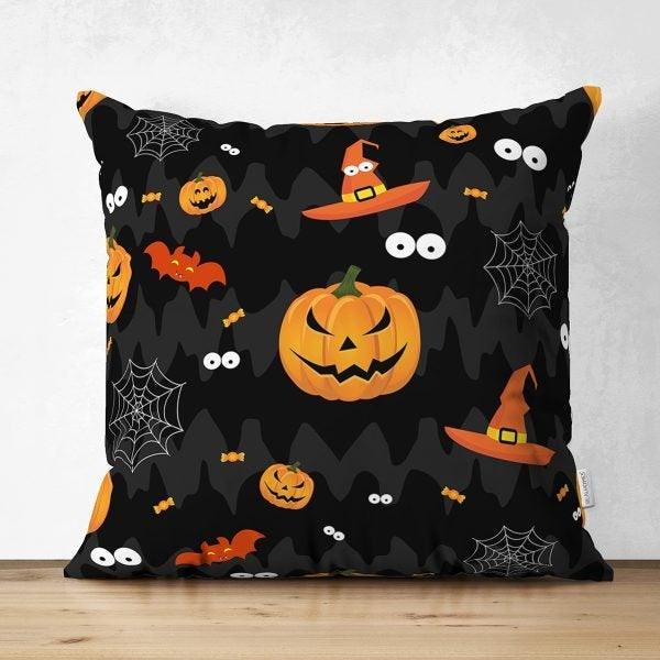 Halloween Pillow Case|Fall Trend Pillow Case|Autumn Cushion Case|Orange Pumpkin Throw Pillow|Trick or Treat Home Decor|Halloween Pillow Case