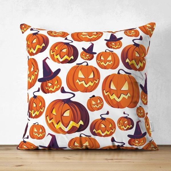 Halloween Pillow Case|Fall Trend Pillow Case|Autumn Cushion Case|Orange Pumpkin Throw Pillow|Trick or Treat Home Decor|Halloween Pillow Case