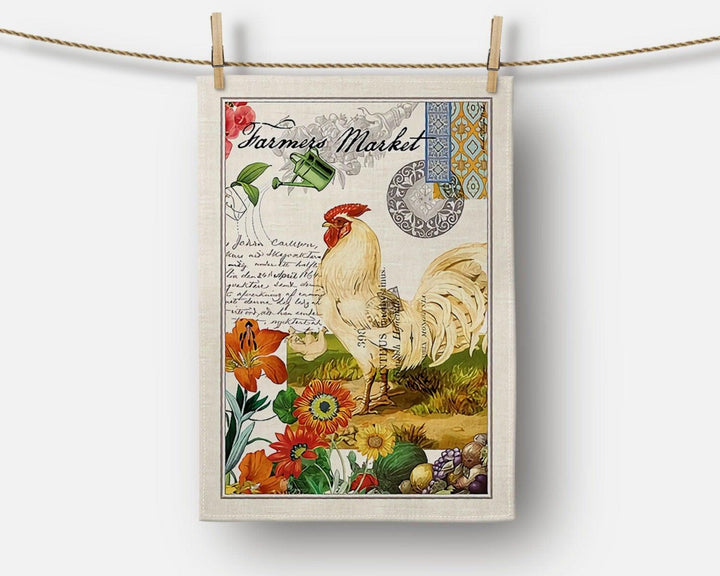 Fall Trend Kitchen Towel|Floral Bird Dish Towel|Pumpkin Print Hand Towel|Decorative Tea Towel|Rooster Tea Towel|Autumn Trend Hand Towel