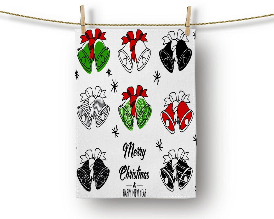 Christmas Kitchen Towel|Merry Christmas Dish Towel|Xmas Ornaments Hand Towel|Decorative Hand Towel|Xmas Tree Tea Towel|Xmas Gift Hand Towel