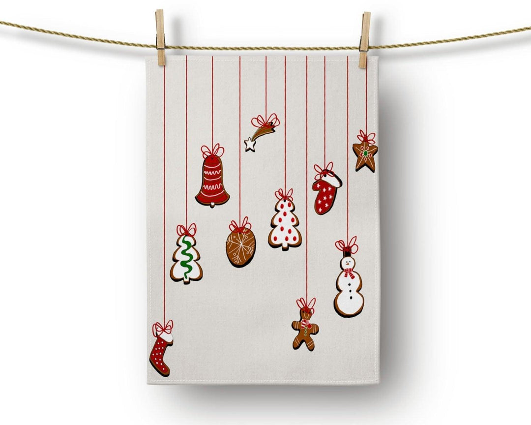 Christmas Kitchen Towel|Xmas Gloves Dish Towel|Hat of Santa Clause Hand Towel|Decorative Hand Towel|Xmas Ornaments Tea Towel|Xmas Hand Towel