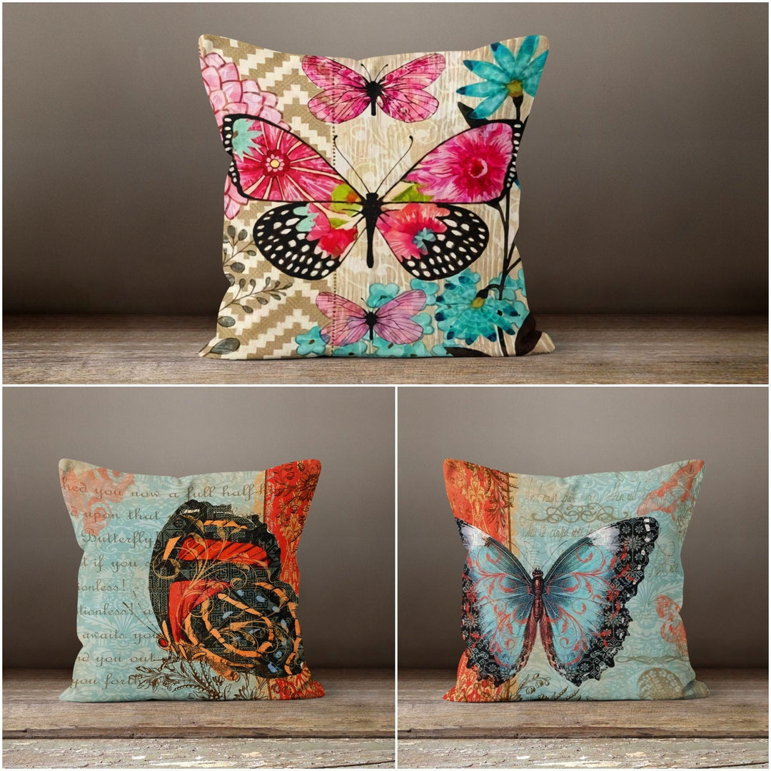 Butterfly pillow cover hot sale
