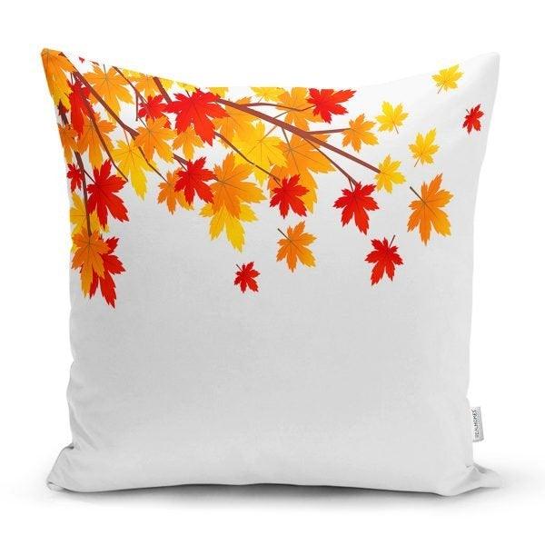 Fall Trend Pillow Cover|Autumn Cushion Case|Dry Leaves Throw Pillow|Decorative Cushion Case|Housewarming Farmhouse Style Outdoor Pillow Case