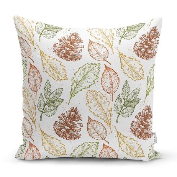 Fall Trend Pillow Cover|Autumn Cushion Case|Leaves Throw Pillow|Decorative Cushion Case|Housewarming Farmhouse Style Outdoor Pillow Case