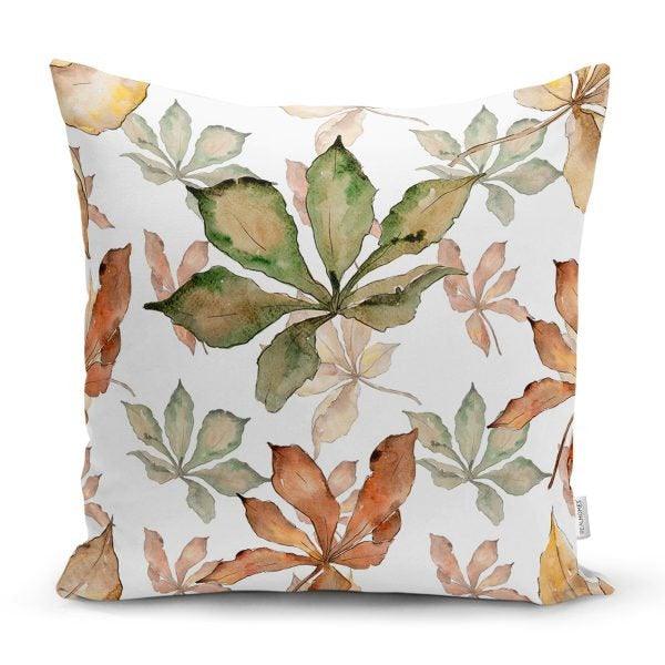 Fall Trend Pillow Cover|Autumn Cushion Case|Dry Leaves Throw Pillow|Decorative Cushion Case|Housewarming Farmhouse Style Outdoor Pillow Case