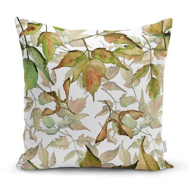 Fall Trend Pillow Cover|Autumn Cushion Case|Dry Leaves Throw Pillow|Decorative Cushion Case|Housewarming Farmhouse Style Outdoor Pillow Case