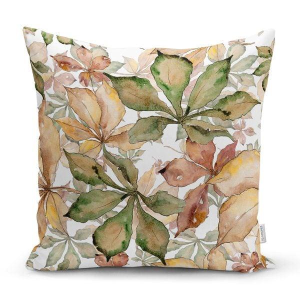 Fall Trend Pillow Cover|Autumn Cushion Case|Dry Leaves Throw Pillow|Decorative Cushion Case|Housewarming Farmhouse Style Outdoor Pillow Case