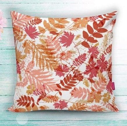 Fall Trend Pillow Cover|Autumn Cushion Case|Dry Leaves Throw Pillow|Decorative Cushion Case|Housewarming Farmhouse Style Outdoor Pillow Case