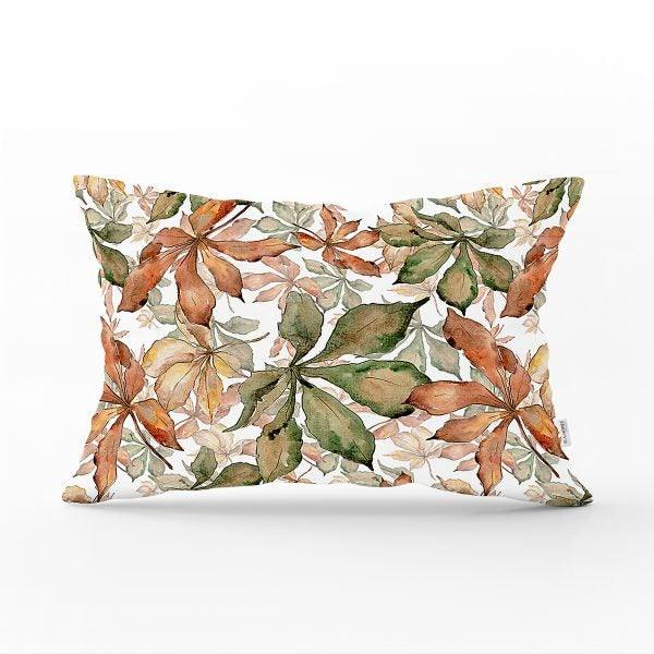 Fall Trend Pillow Cover|Rectangle Dry Leaves Cushion Case|Decorative Autumn Throw Pillow|Farmhouse Style Cushion Cover|Housewarming Pillow