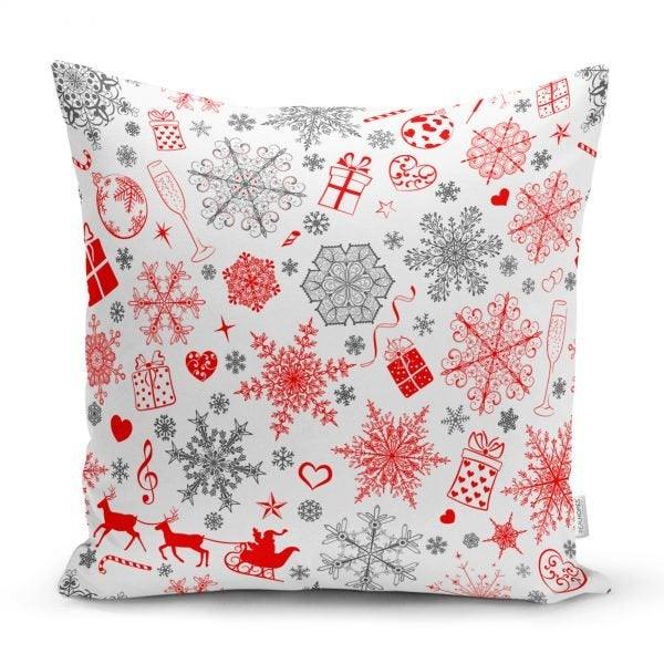 Snowflake Pillow Cover|Winter Home Decor|Winter Cushion Case|Housewarming Gift|Decorative Snowflake Throw Pillow|Geometric Lumbar Pillow