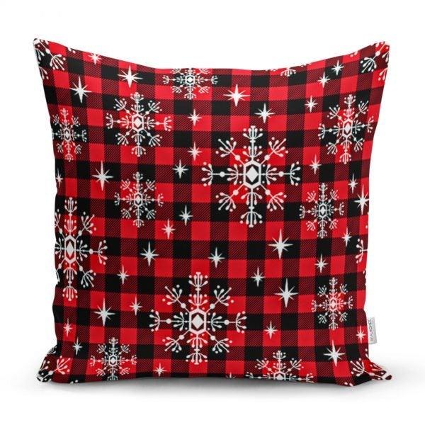 Snowflake Pillow Cover|Winter Home Decor|Winter Cushion Case|Housewarming Gift|Decorative Snowflake Throw Pillow|Geometric Lumbar Pillow