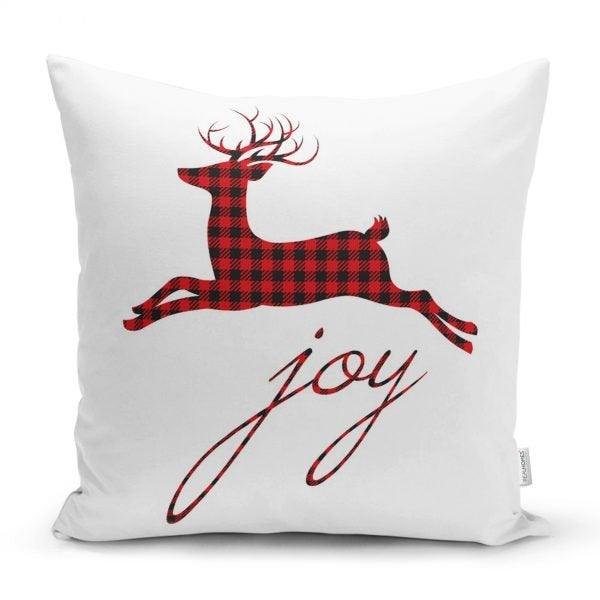 Christmas Pillow Cover|Christmas Deer Home Decor|Winter Trend Cushion Cover|Housewarming Xmas Gift Idea|Christmas Deer Throw Pillow Cover